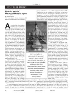 Hirohito and the Making of Modern Japan