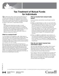Taxation / Financial services / Adjusted cost base / Rate of return / Income tax in the United States / Dividend tax / Dividend / Income tax / Mutual fund / Financial economics / Investment / Finance
