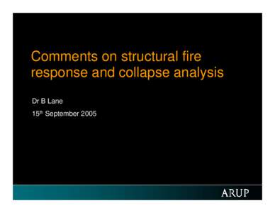 Designing Tall Structures for fire events: the use of advanced analysis in design