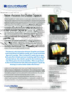  | www.Ashlar-Vellum.com  New Access to Outer Space Orbital Expeditions® makes access to outer space easier than ever before. They provide support services and consulting for manned and unmanned payloads