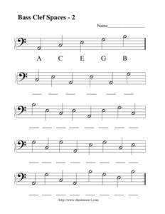 Bass Clef Spaces - 2 Name_________________ ?  ˙