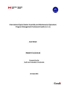 Microsoft Word - Audit report of the International Space Station Assembly and Maintenance Operations program[removed]docx