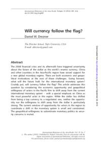 International Relations of the Asia-Pacific Volume– 414 doi:irap/lcq008 Will currency follow the flag? Daniel W. Drezner
