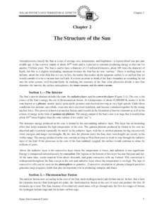 SOLAR PHYSICS AND TERRESTRIAL EFFECTS     Chapter 2