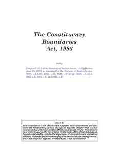 Constituency Boundaries Act, 1993