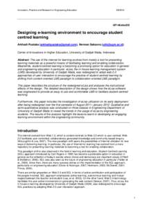 Innovation, Practice and Research in Engineering Education  EE2012 GP146/abs039
