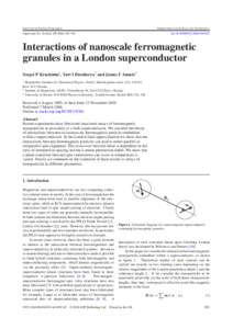 INSTITUTE OF PHYSICS PUBLISHING  SUPERCONDUCTOR SCIENCE AND TECHNOLOGY Supercond. Sci. Technol[removed]–384