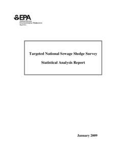 Targeted National Sewage Sludge Survey Statistical Analysis Report (