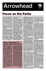 Arrowhead The Newsletter of the Employees & Alumni Association of the National Park Service Focus on the Parks • Luci Baines Johnson, daughter of Lady Bird and President Lyndon Baines Johnson,