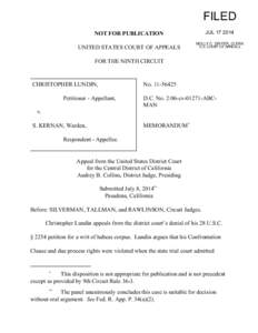 FILED JUL[removed]NOT FOR PUBLICATION UNITED STATES COURT OF APPEALS