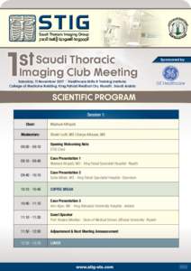 1  st Saudi Thoracic Imaging Club Meeting