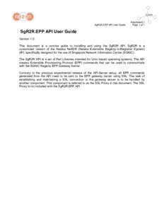 SgR2R.EPP API User Guide  Attachment 1 Page 1 of 1  SgR2R.EPP API User Guide