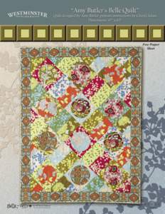 “Amy Butler’s Belle Quilt”  Quilt designed by Amy Butler Pattern instructions by Cheryl Adam  Making the Circle Blocks