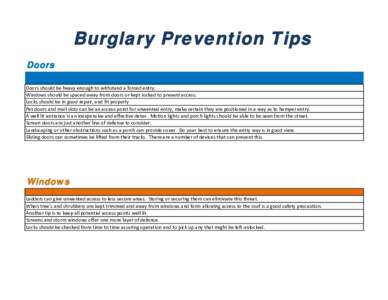 Burglary Prevention Tips.xlsx