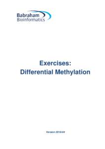 Exercises: Differential Methylation Version  Exercises: Differential Methylation