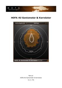 HOFA 4U Goniometer & Korrelator  Manual HOFA 4U-Goniometer & Korrelator V1.3 / M1