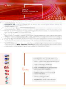 SAVAPI  AVIRA ANTI-MALWARE SDK Embedded scan engine  SAVAPI