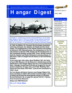 TH E H ANGAR DIGEST IS A PUBLIC ATION OF TH E AMC MUSEUM FOUND ATIO N, INC .  Hangar Digest V OLUME 8 ,