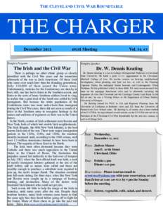 THE CLEVELAND CIVIL WAR ROUNDTABLE  THE CHARGER !  December 2012