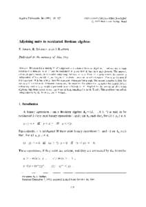 Algebra Universalis,  + 0.20/0 (~ 1995 BirkhS.user Verlag, Basel  Adjoining units to residuated Boolean algebras