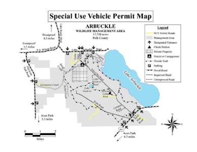 Special Use Vehicle Permit Map  t ARBUCKLE
