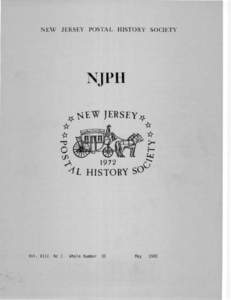 NEW JERSEY POSTAL HISTORY SOCIETY  NJPH Vol. VIII No 3