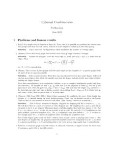 Extremal Combinatorics Po-Shen Loh June
