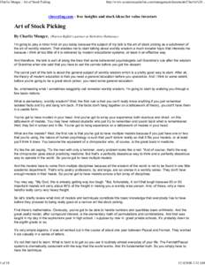 Charlie Munger : Art of Stock Picking  1 of 18 http://www.scorpioncapitalinc.com/management/documents/Charlie%20...