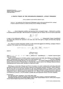 PROCEEDINGS OF THE AMERICAN MATHEMATICAL SOCIETY Volume 00, Number 0, Pages 000000 SXXA SIMPLE PROOF OF THE ZEILBERGERBRESSOUD q -DYSON THEOREM