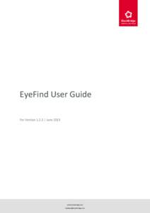EyeFind User Guide For Version 1.2.3 | June 2013 www.blackbridge.com [removed]
