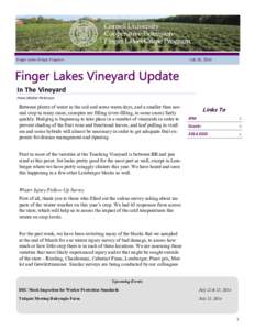 Finger Lakes Grape Program  July 16, 2014 In The Vineyard Hans Walter-Peterson