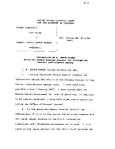 Declaration of R. Bruce Burke, Assoc Dep Gen Counsel for Information, CIA