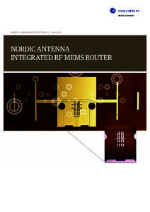 Nordic Innovation ReportaugNORDIC ANTENNA INTEGRATED RF MEMS ROUTER  NORDIC ANTENNA