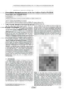GEOPHYSICAL RESEARCH LETTERS, VOL. 31, L12S06, doi:2003GL019044, 2004  Low-velocity damaged structure of the San Andreas Fault at Parkfield from fault zone trapped waves Yong-Gang Li Department of Earth Sciences,