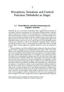 1  Perceptions, Sensations and Cortical Function: Helmholtz to Singer  RI