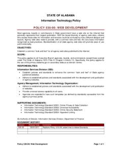 Policy 530 Web Development