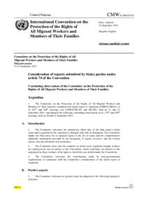 United Nations  International Convention on the Protection of the Rights of All Migrant Workers and Members of Their Families