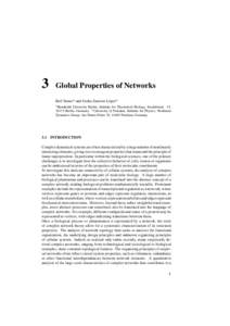 3  Global Properties of Networks Ralf Steuera and Gorka Zamora-L´opezb a