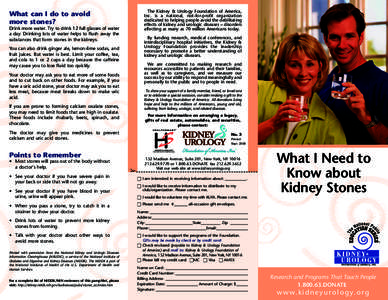 Kidney diseases / Kidney stone / Extracorporeal shock wave lithotripsy / Uric acid / Kidney / Urine / Urologic disease / Oxalate / Urinary system / Medicine / Health / Urology
