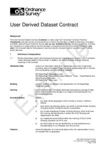 User Derived Dataset Contract