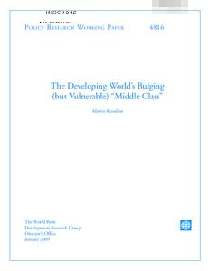 Number of global middle income people in developing world
