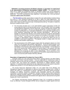Microsoft Word - APDP Recruitment Summary 4_09.doc