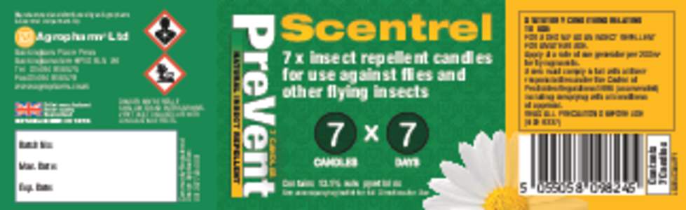 7 x insect repellent candles for use against flies and other flying insects Buckingham Place  Penn Buckinghamshire HP10 8LN  UK