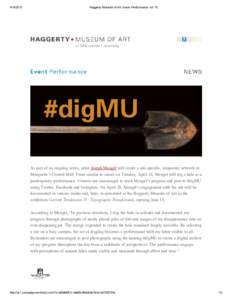 Haggerty Museum of Art: Event: Performance: vol. 70  