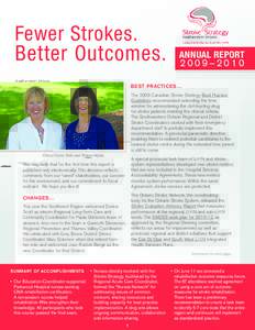 Fewer Strokes. Better Outcomes. Annual Report 2009–2010