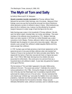 The Myth of Tom and Sally
