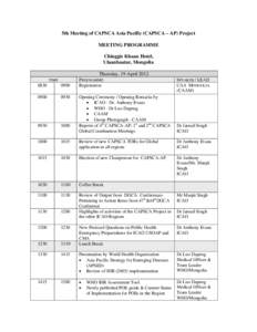 Microsoft Word - Meeting Programme for 5th Meeting of the CAPSCA AP_18 Apr 2012.docx