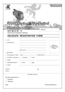 Kottayam Regional Film Festival R Form.pmd