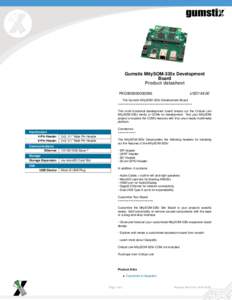 Gumstix MitySOM-335x Development Board Product datasheet PKG900000000286  USD149.00