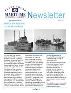 www.pugetmaritime.org  Newsletter MarchMARCH 4TH MEETING: